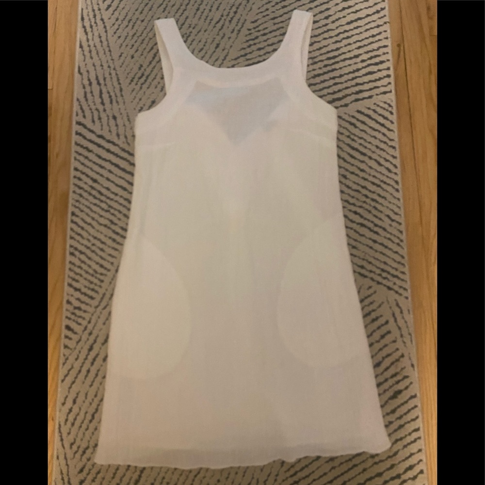 Women’s White Cotton Lined Summer Dress! Petite XS